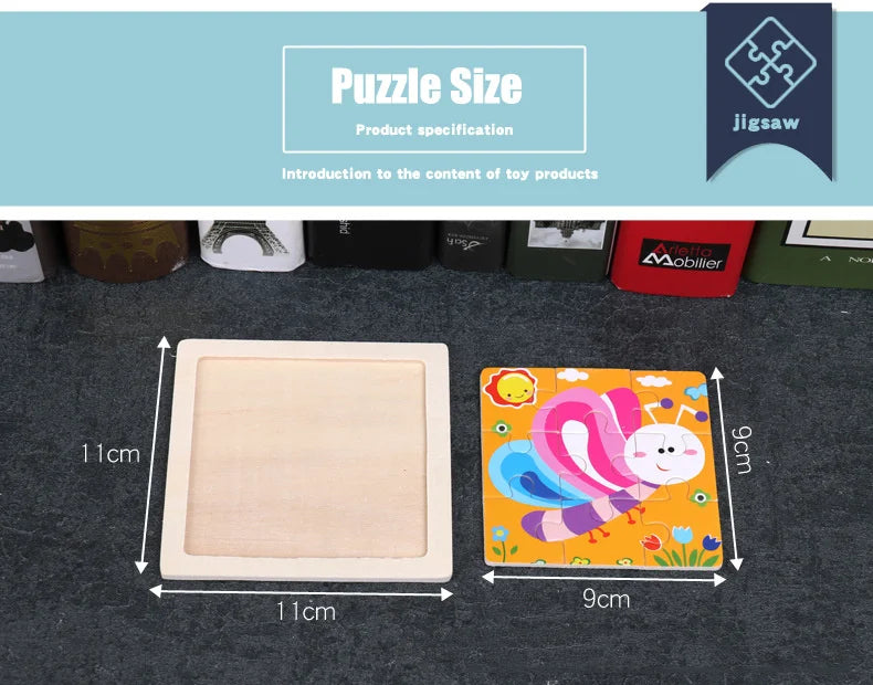 puzzle 3d -BABYPUZZ- TM Puzzle 3D en Bois de Dessin animé Bébé