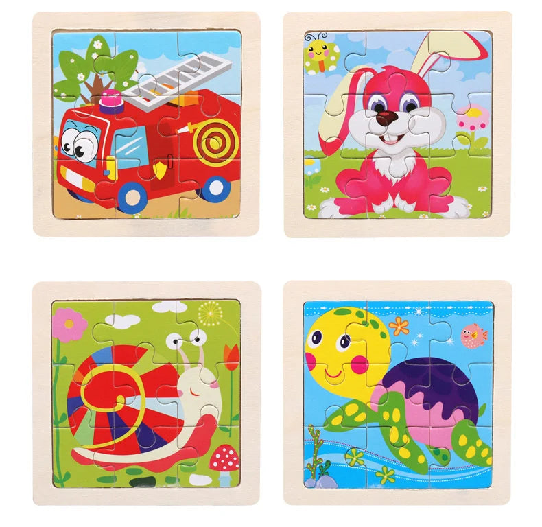 puzzle 3d -BABYPUZZ- TM Puzzle 3D en Bois de Dessin animé Bébé