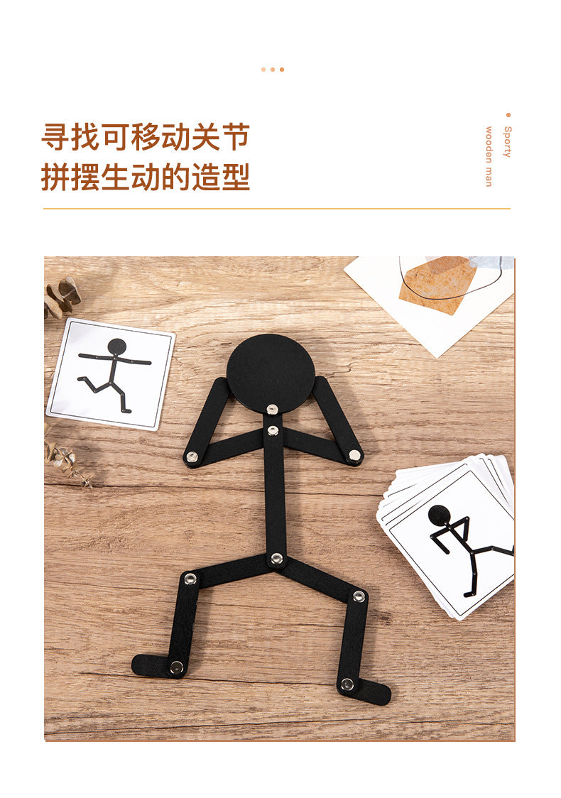 puzzle 3D bois | STIKYMAN - TM Jeux éducatifs de puzzle de Bonhomme en bois