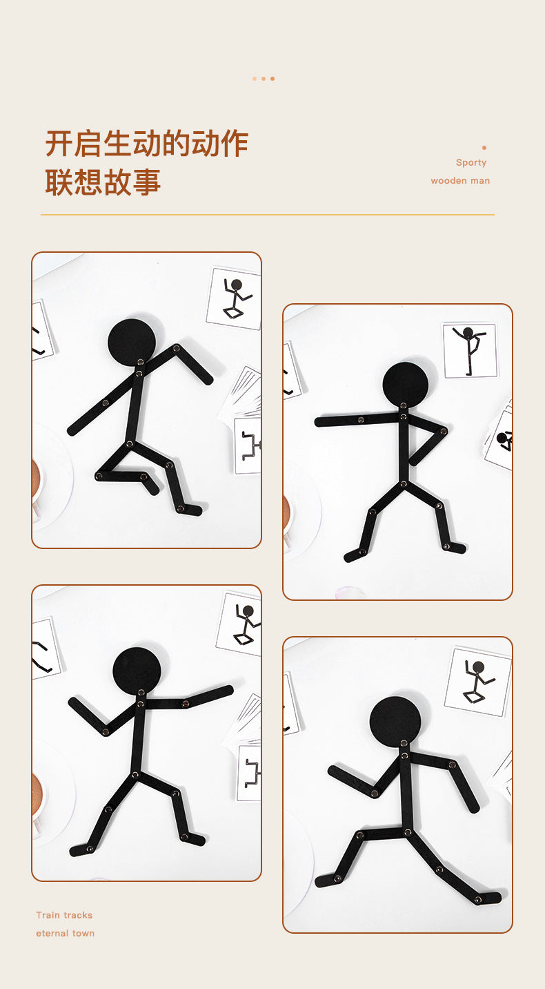 puzzle 3D bois | STIKYMAN - TM Jeux éducatifs de puzzle de Bonhomme en bois