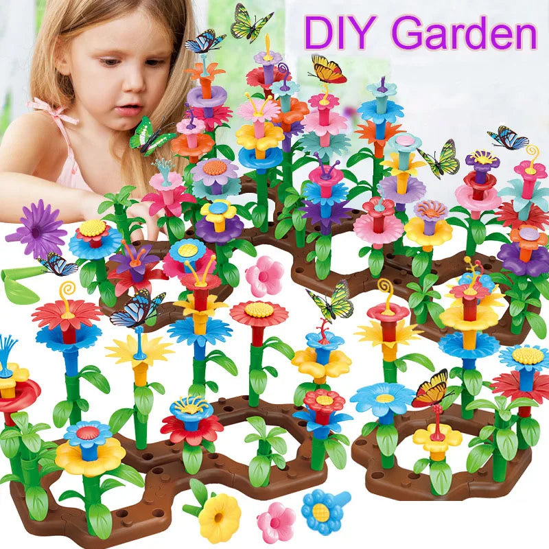 puzzle 3d - GARDEN-TOY - TM Jeux de Construction de Jardin de Fleurs