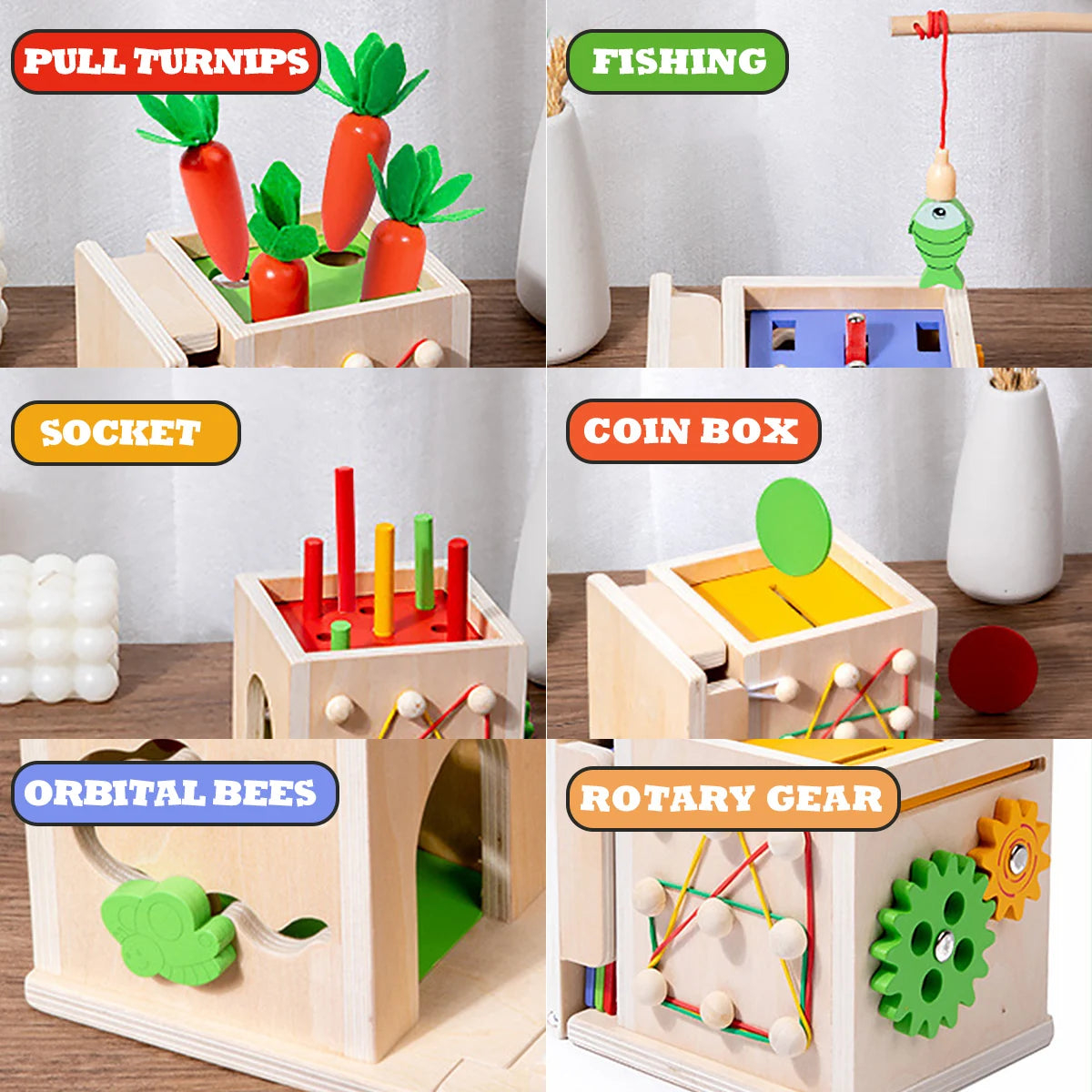 puzzle 3d bois - ACTIKUB- TM- Planche d’activité, Jouet en bois