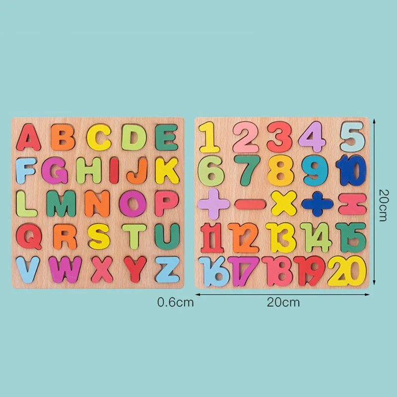 puzzle 3d - ALFAMAT - TM Puzzle Planche en Bois Alphabet, Chiffre en Bois