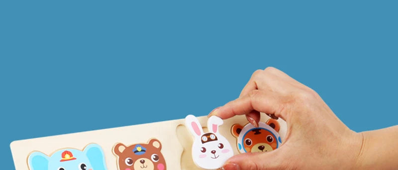 Puzzle 3D en Bois - DRESSY-TOYS- TM Puzzle 3D en Bois D'habillage d'animaux