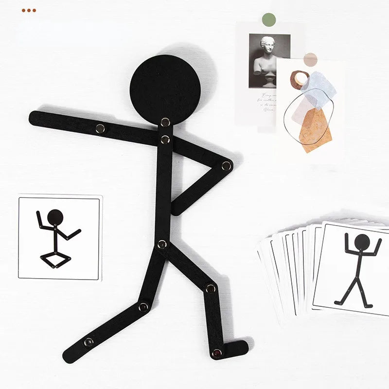 puzzle 3D bois | STIKYMAN - TM Jeux éducatifs de puzzle de Bonhomme en bois