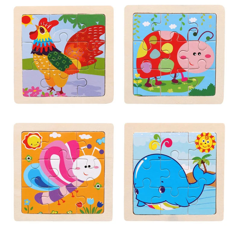 puzzle 3d -BABYPUZZ- TM Puzzle 3D en Bois de Dessin animé Bébé