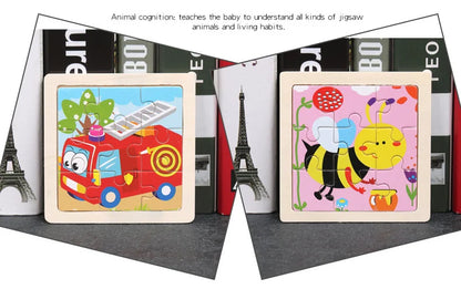 puzzle 3d -BABYPUZZ- TM Puzzle 3D en Bois de Dessin animé Bébé
