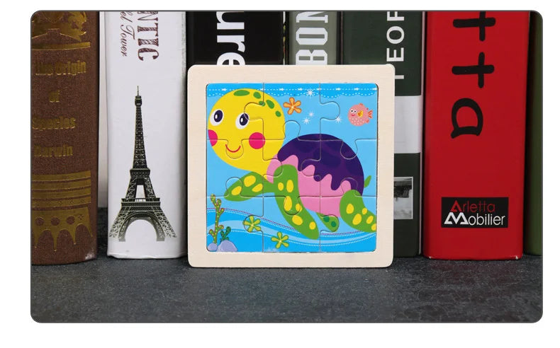 puzzle 3d -BABYPUZZ- TM Puzzle 3D en Bois de Dessin animé Bébé