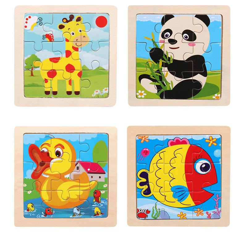 puzzle 3d -BABYPUZZ- TM Puzzle 3D en Bois de Dessin animé Bébé