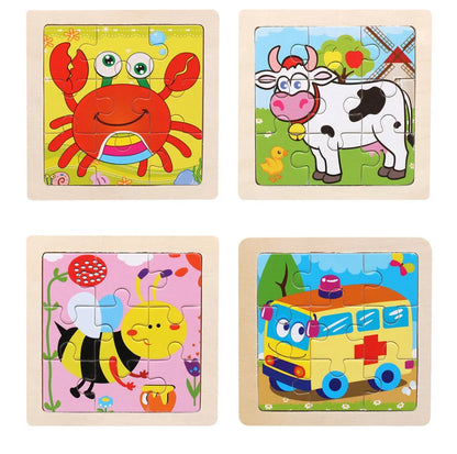 puzzle 3d -BABYPUZZ- TM Puzzle 3D en Bois de Dessin animé Bébé