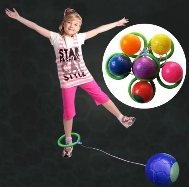 BALASO- ballon pilates, Corde à Sauter avec Balle à Saut de Cheville, Anneau de Saut, jeu de Spot, Jeu Anti-stress, jeu d’extérieur, jeux Montessori, cadeau de Noël.