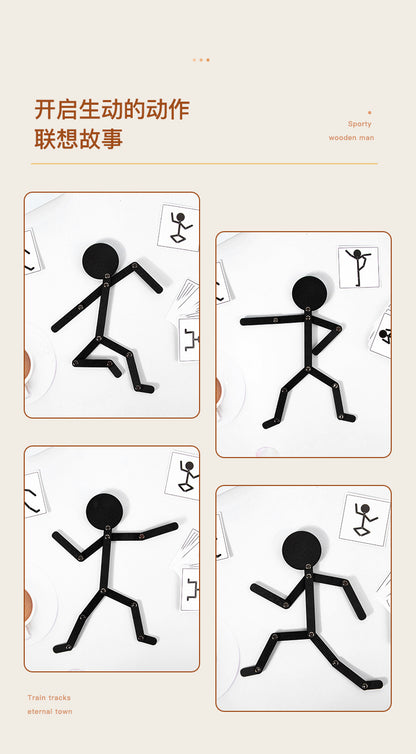 puzzle 3D bois | STIKYMAN - TM Jeux éducatifs de puzzle de Bonhomme en bois