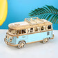 puzzle 3d bois - WOODIBUS - TM Puzzle 3d bois de bus de camping à assemblage manuel
