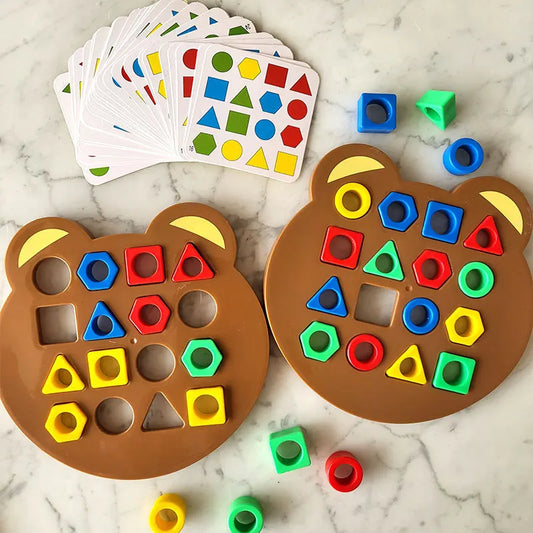 puzzle 3d bois - GEOM - TM Puzzle 3D de Forme Géométrique pour Enfant