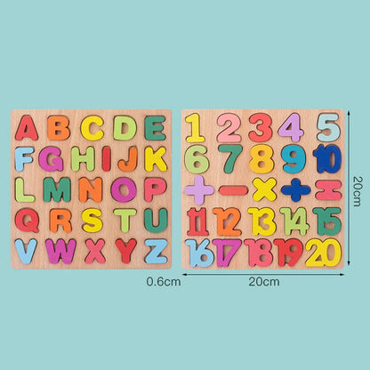 puzzle 3d - ALFAMAT - TM  Puzzle Planche en Bois Alphabet, Chiffre en Bois