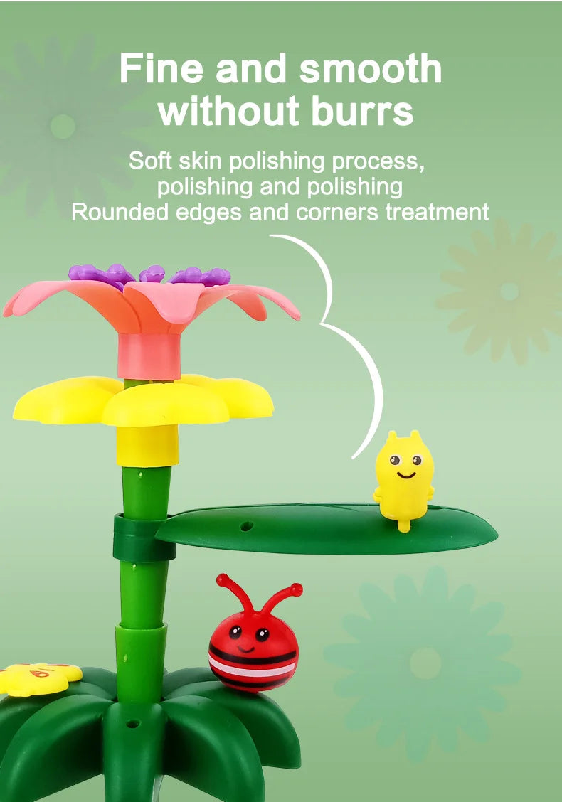 puzzle 3d - GARDEN-TOY - TM Jeux de Construction de Jardin de Fleurs