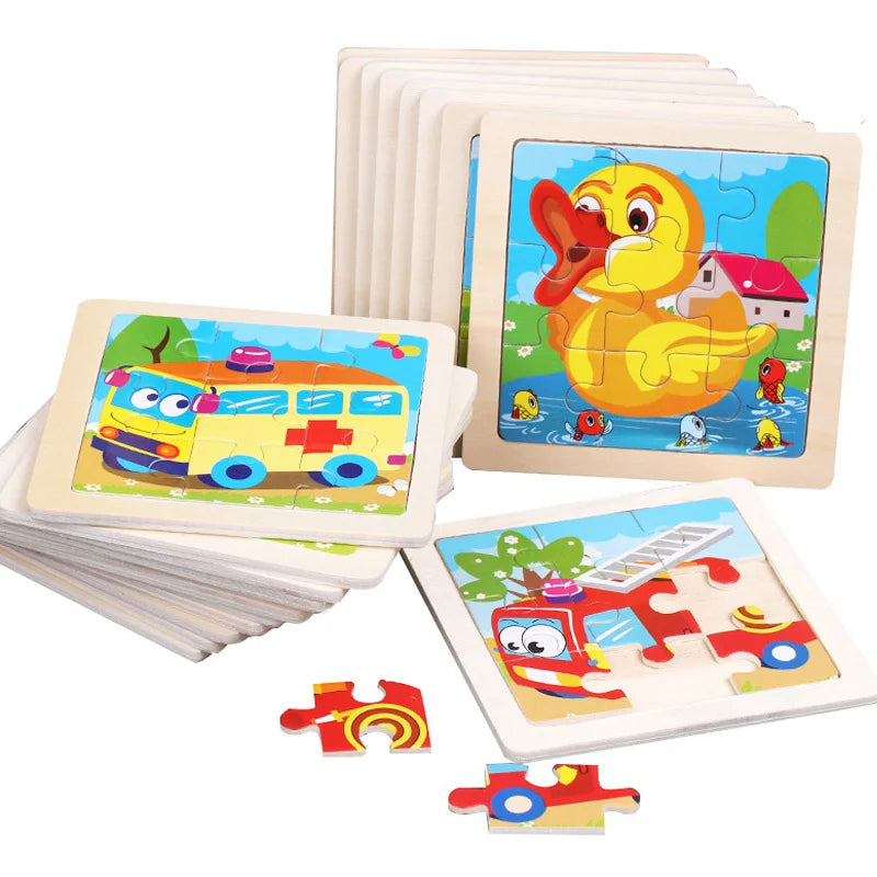 puzzle 3d -BABYPUZZ- TM Puzzle 3D en Bois de Dessin animé Bébé