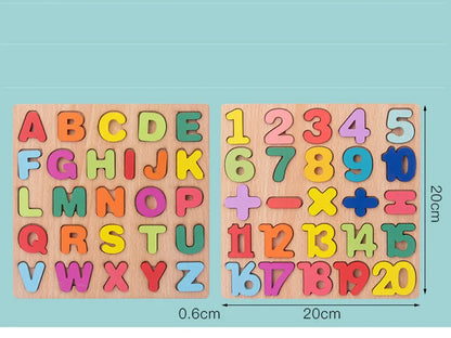 puzzle 3d - ALFAMAT - TM  Puzzle Planche en Bois Alphabet, Chiffre en Bois