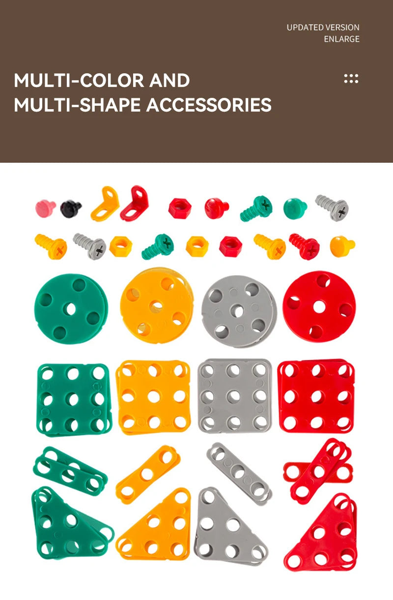 puzzle 3d bois - MAGICTOOLS-BOX- TM Boîte à outils Magique de Jeu Montessori avec Perceuse électrique
