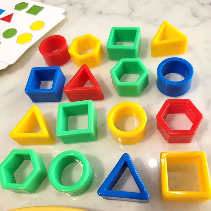 puzzle 3d bois - GEOM - TM Puzzle 3D de Forme Géométrique pour Enfant