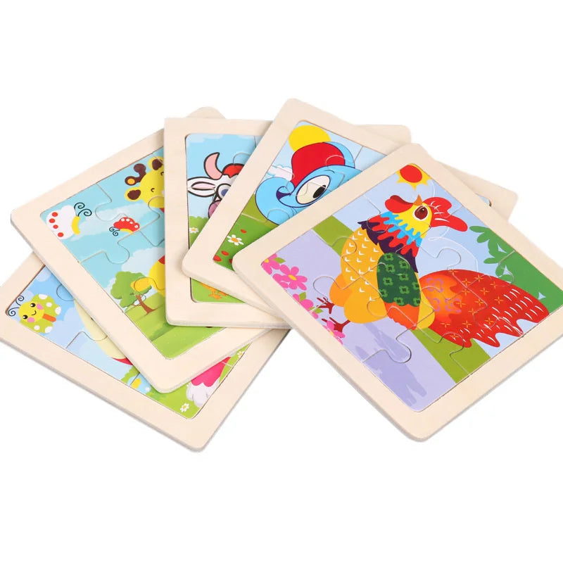 puzzle 3d -BABYPUZZ- TM Puzzle 3D en Bois de Dessin animé Bébé