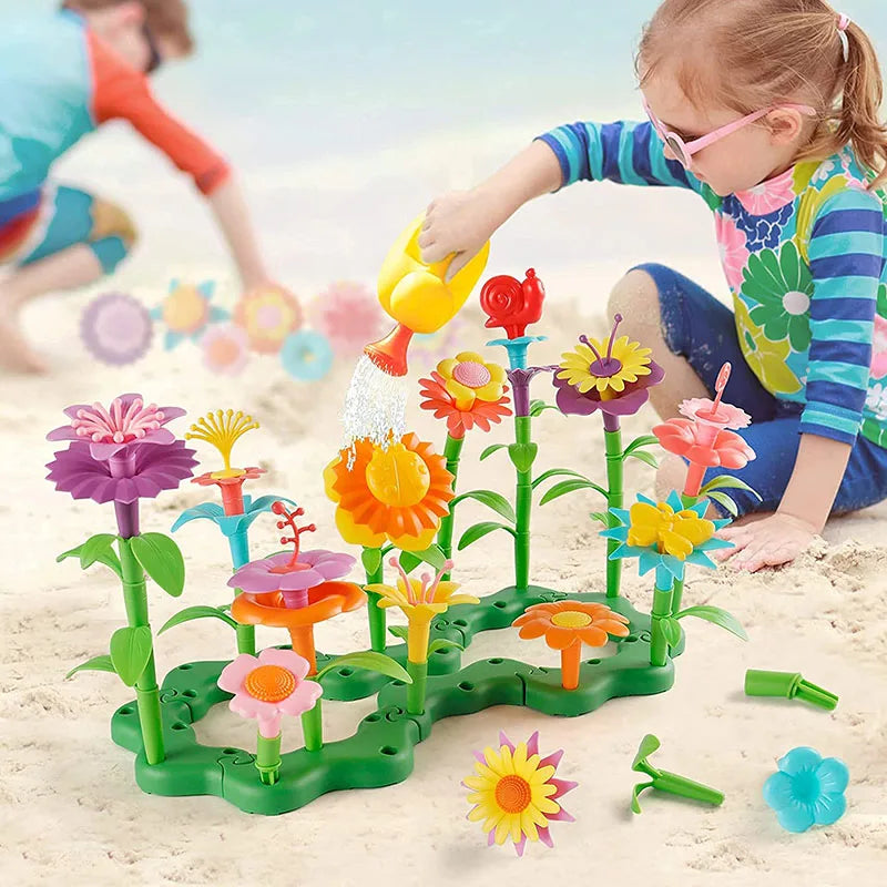 puzzle 3d - GARDEN-TOY - TM Jeux de Construction de Jardin de Fleurs