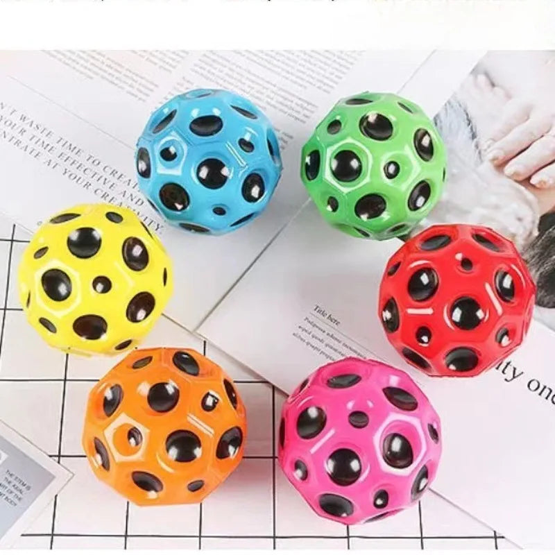 JUMPI-BAL- ballon,  Balles Rebondissantes, lot de 6 balles colorées, Boules Souples en Mousse, Balle anti-stress pour Motricité fine, Météorite Poreuse, jeu sensoriel d’éveil, jeu anti-stress, Jeux Montessori, jeux de sport, cadeau de Noël