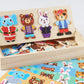 Puzzle 3D en Bois - DRESSY-TOYS- TM Puzzle 3D en Bois D'habillage d'animaux