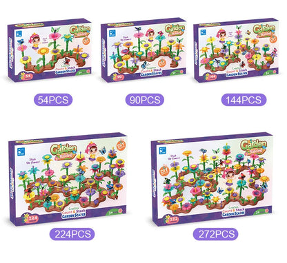 puzzle 3d - GARDEN-TOY - TM Jeux de Construction de Jardin de Fleurs