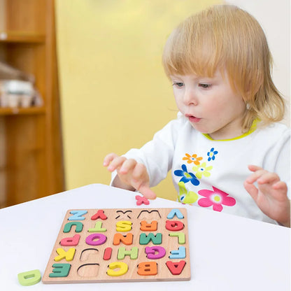 puzzle 3d - ALFAMAT - TM  Puzzle Planche en Bois Alphabet, Chiffre en Bois