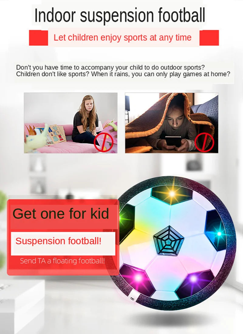 FUSBAL-ballon de foot-ballon flottant -Rechargeable Électrique flottant avec Lumière LED,pour enfant, plein air, jouet d’intérieur, jeu de sport, Ballon de foot gonflable, jeu éducatif, jeu de stratégie