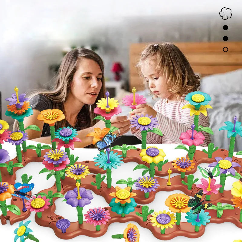 puzzle 3d - GARDEN-TOY - TM Jeux de Construction de Jardin de Fleurs