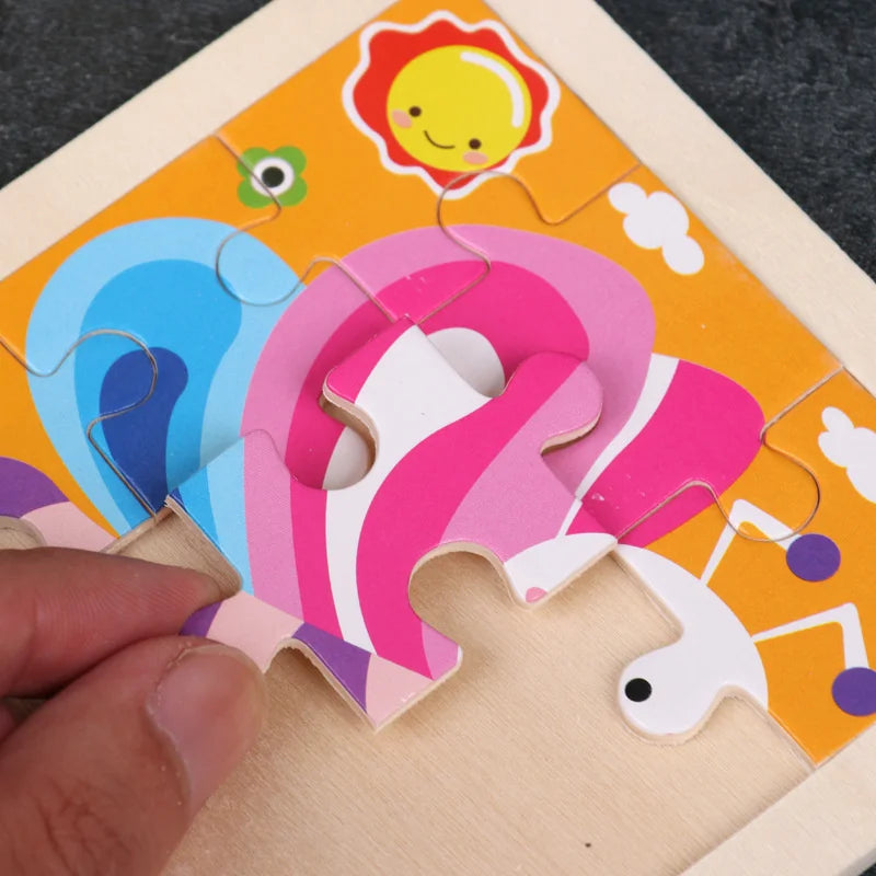 puzzle 3d -BABYPUZZ- TM Puzzle 3D en Bois de Dessin animé Bébé