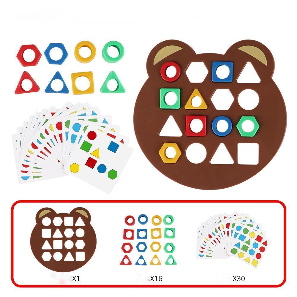 puzzle 3d bois - GEOM - TM Puzzle 3D de Forme Géométrique pour Enfant